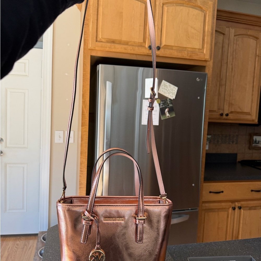 Michael Kors Shiny Copper Tote Bag - Picture 7 of 9